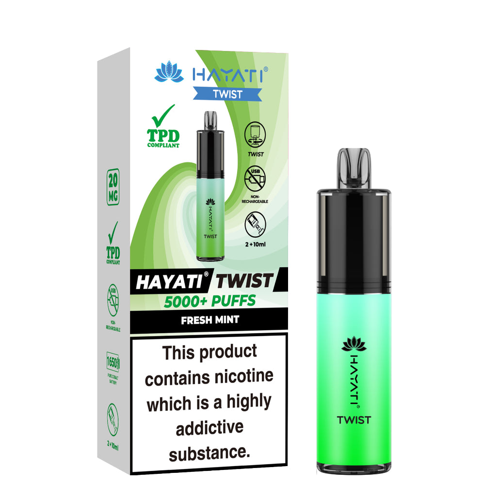 Hayati Twist Disposable Vape 5000 - Fresh Mint