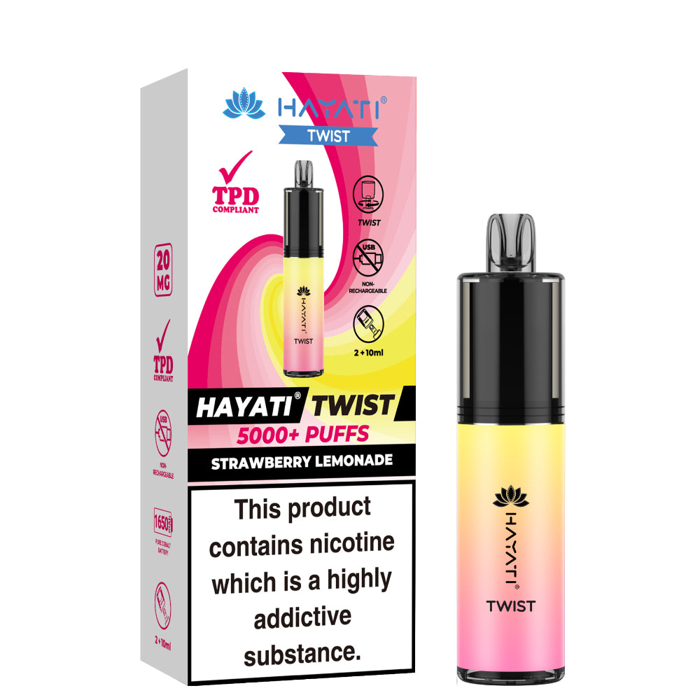 Hayati Twist Disposable Vape 5000 - Strawberry Lemonade